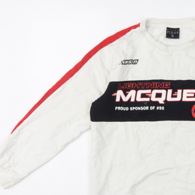 Mundo Pixar Boys White 16 Years Lightning McQueen 95 Sweatshirt