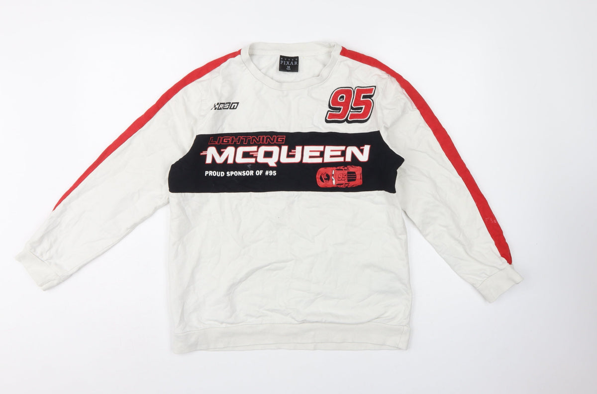 Mundo Pixar Boys White 16 Years Lightning McQueen 95 Sweatshirt