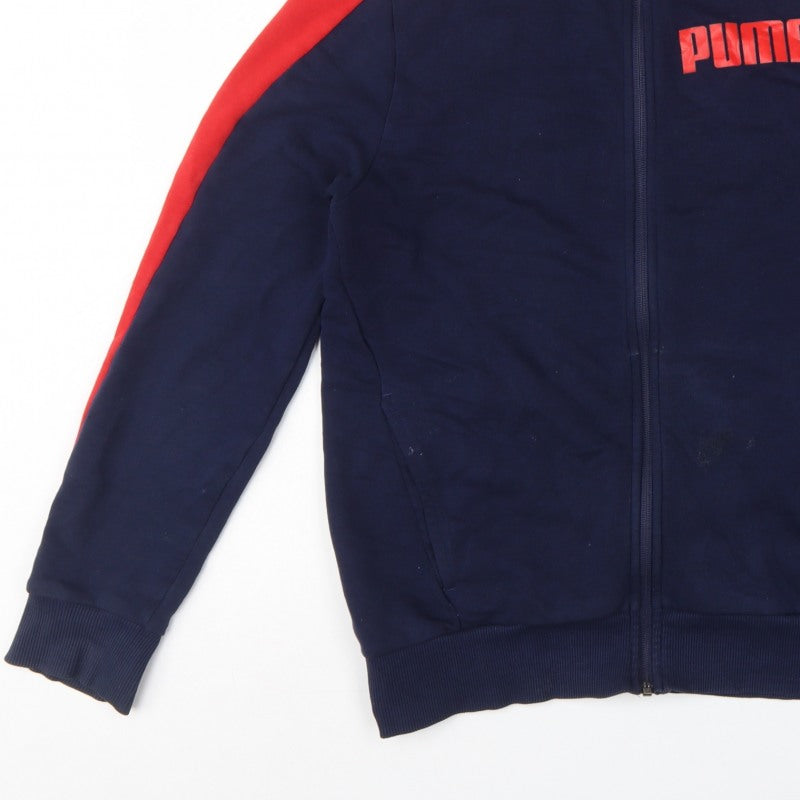 Puma Men’s Blue Red S Full Zip Sports Sweatshirt Track Jacket