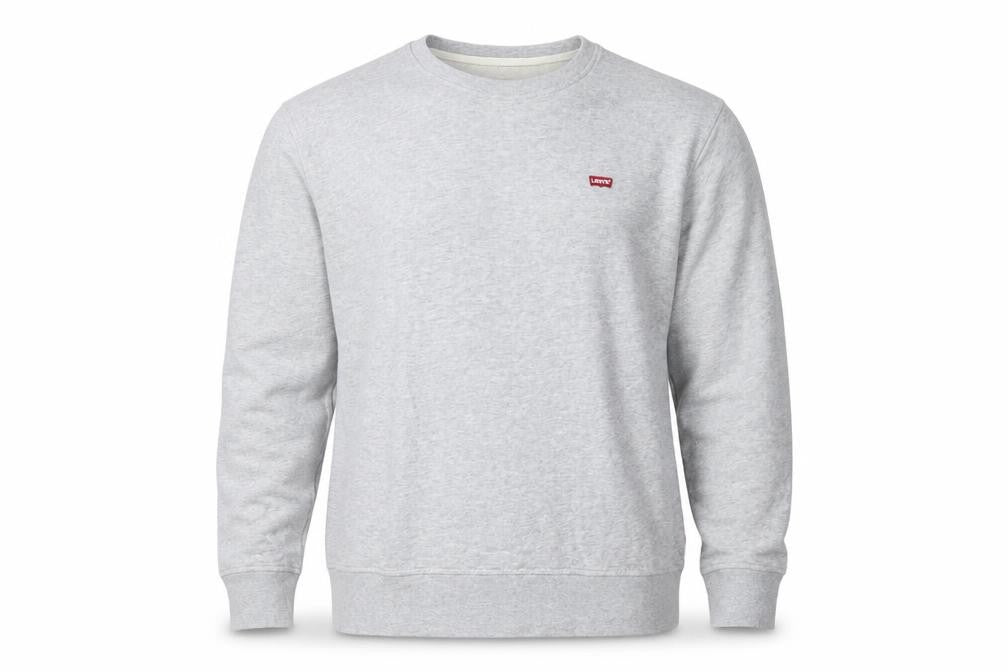 Levi's Men's Grey L Crew Neck Pullover Logo Sweatshirt