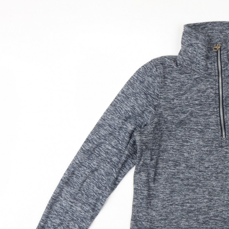Regatta Women Grey UK 12 1/2 Zip High Neck Henley Sweatshirt