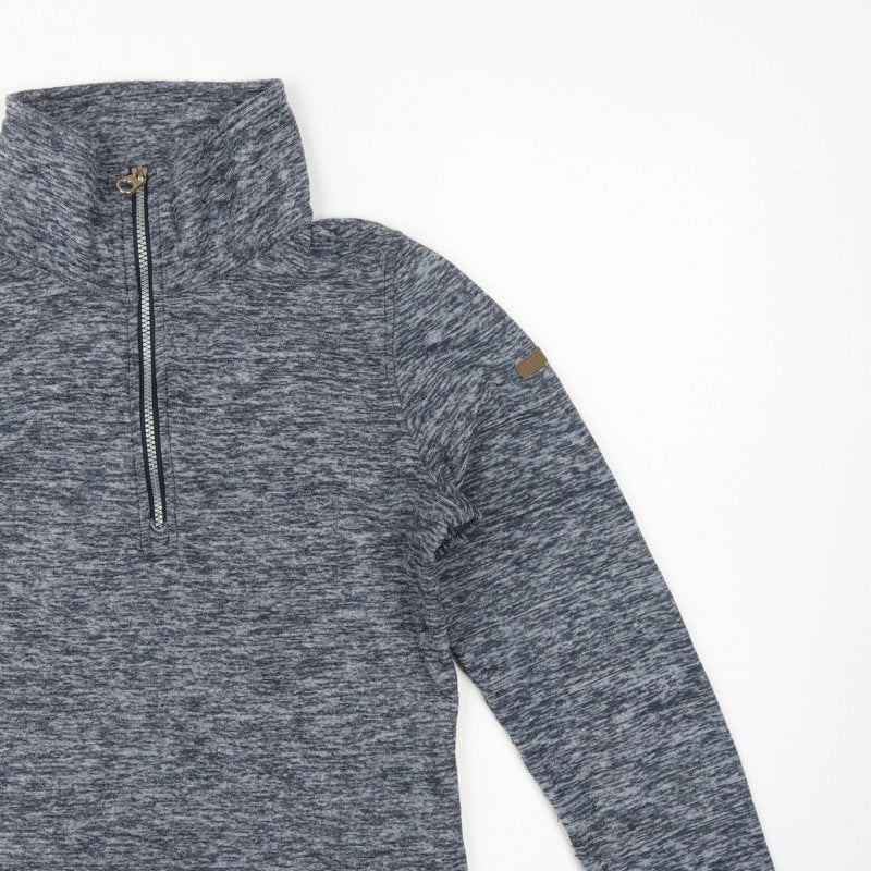 Regatta Women Grey UK 12 1/2 Zip High Neck Henley Sweatshirt