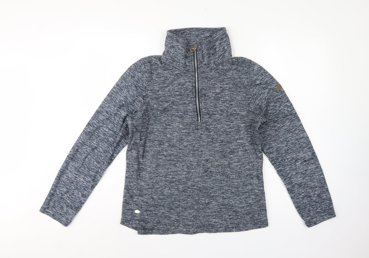 Regatta Women Grey UK 12 1/2 Zip High Neck Henley Sweatshirt