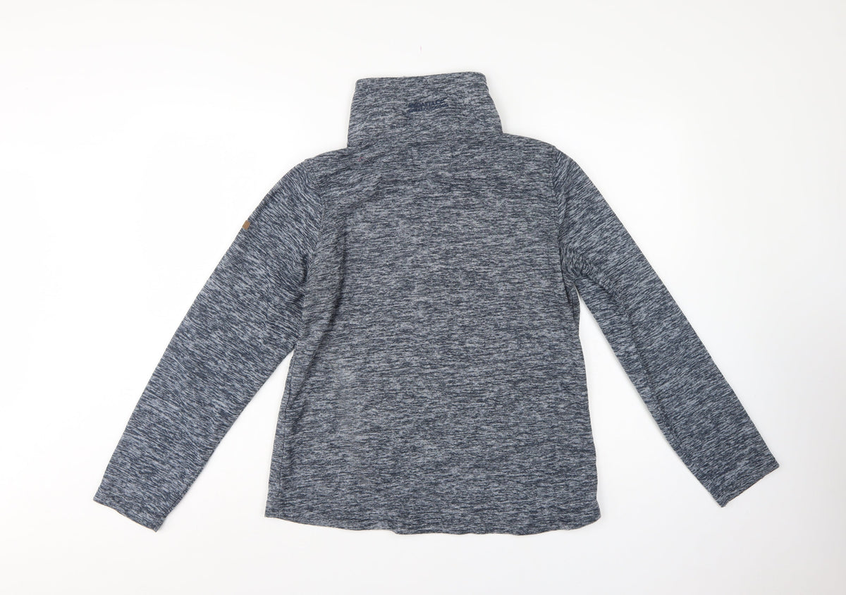 Regatta Women Grey UK 12 1/2 Zip High Neck Henley Sweatshirt
