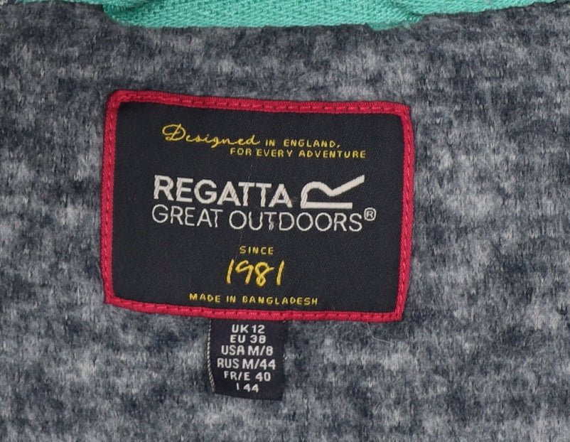 Regatta Women Grey UK 12 1/2 Zip High Neck Henley Sweatshirt