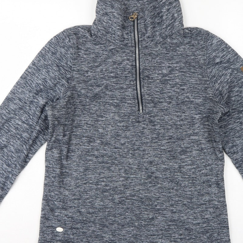Regatta Women Grey UK 12 1/2 Zip High Neck Henley Sweatshirt