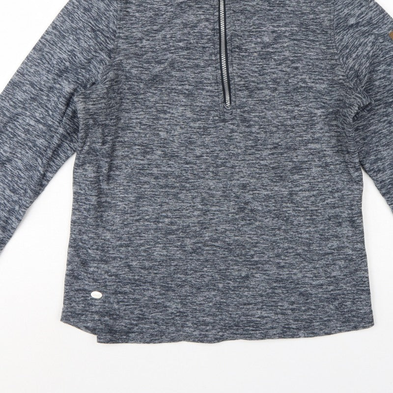 Regatta Women Grey UK 12 1/2 Zip High Neck Henley Sweatshirt