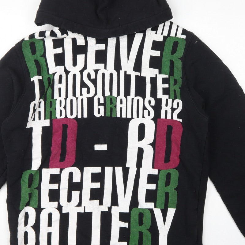 Jack & Jones Men’s Black XL Pullover Graphic Print Hooded Hoodie