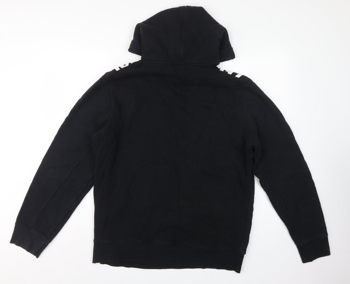 Jack & Jones Men’s Black XL Pullover Graphic Print Hooded Hoodie