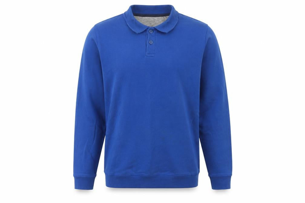 James Pringle Men’s Blue M Collared Henley Cotton Blend Sweatshirt