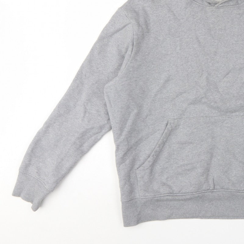 ASOS Design Men’s Grey M Pullover Hoodie Cotton Fleece Kangaroo Pocket