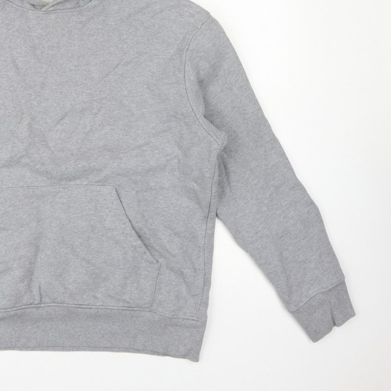 ASOS Design Men’s Grey M Pullover Hoodie Cotton Fleece Kangaroo Pocket