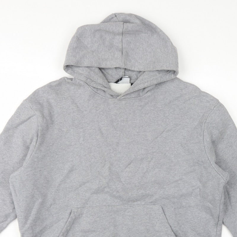 ASOS Design Men’s Grey M Pullover Hoodie Cotton Fleece Kangaroo Pocket