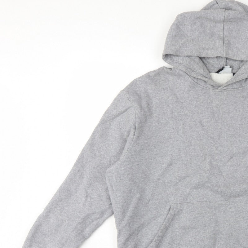 ASOS Design Men’s Grey M Pullover Hoodie Cotton Fleece Kangaroo Pocket