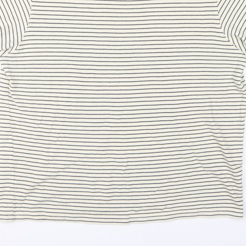 Jack & Jones Men’s White Navy Stripe XL Crew Neck Cotton T-Shirt
