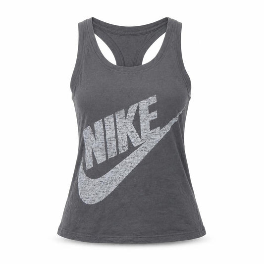 Nike Women Grey XS Racerback Logo Tank Top Gym Training