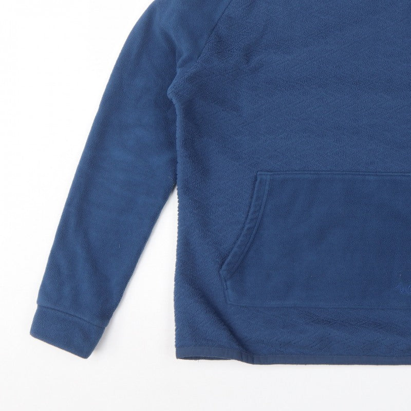 Weird Fish Women Blue Size 10 Pullover Fleece High Neck Sweatshirt