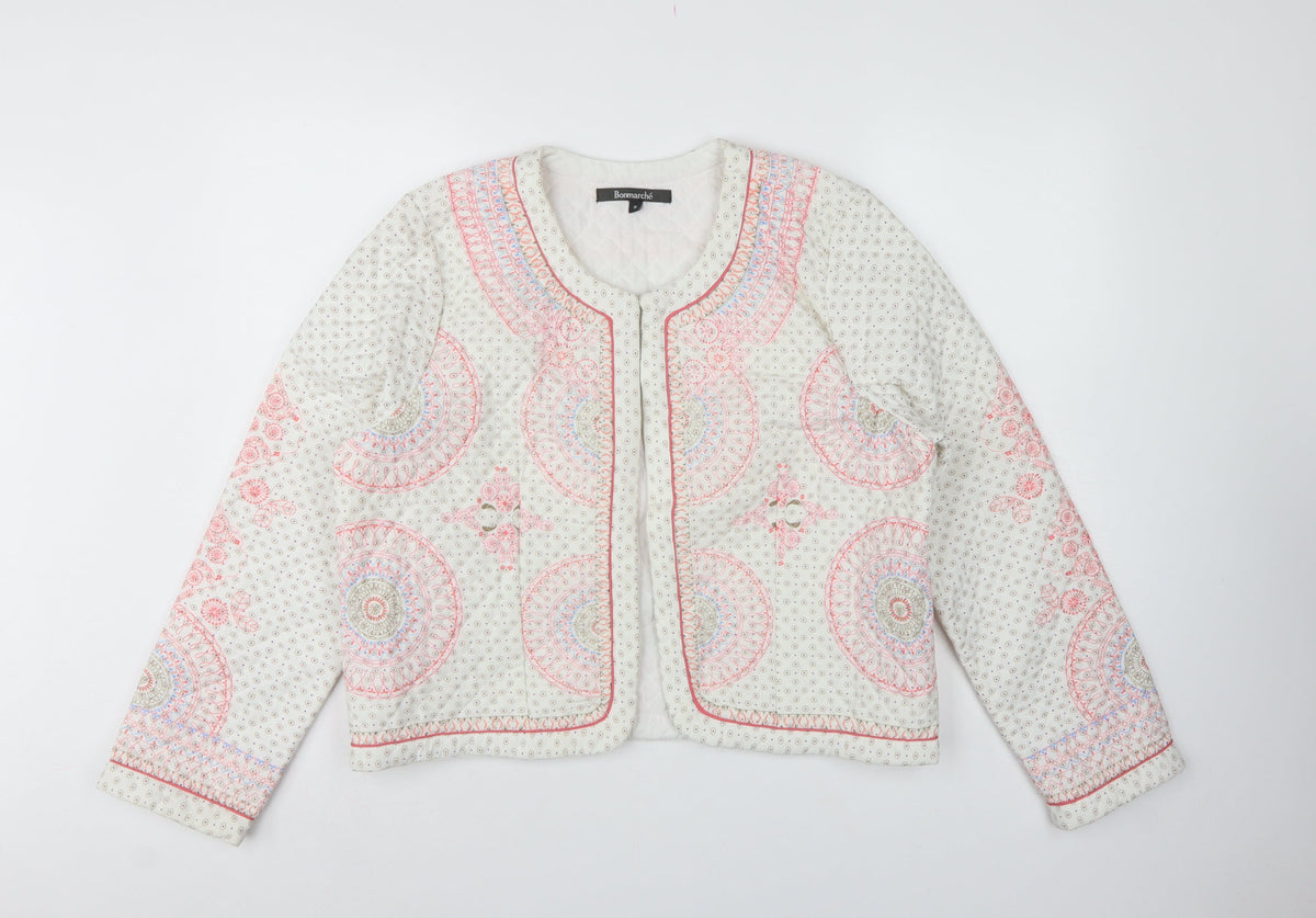 Bonmarché Women’s Multicoloured Size 16 Quilted Bohemian Jacket