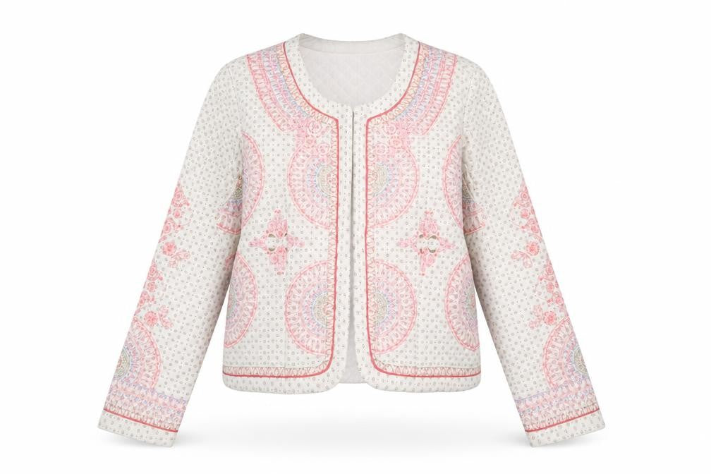 Bonmarché Women’s Multicoloured Size 16 Quilted Bohemian Jacket