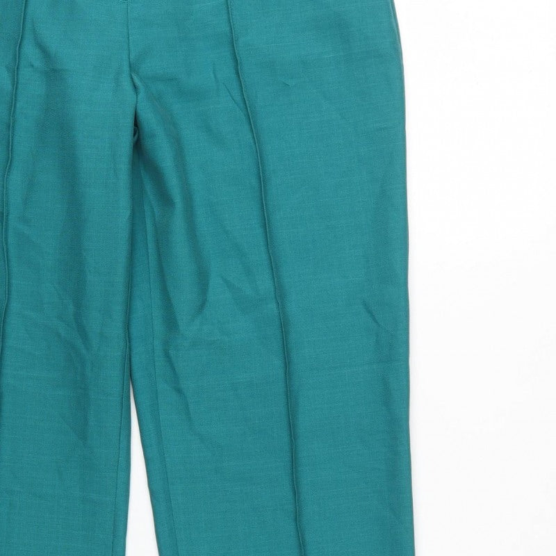 Marks and Spencer Women's Aqua Blue Size 12 Long Straight Trousers