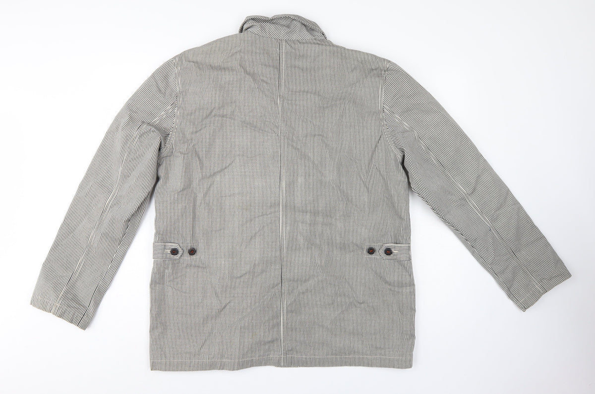 Levi's Men's Grey Striped Cotton Blend Workwear Jacket L