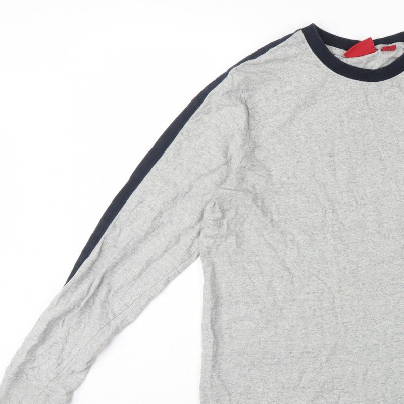 Superdry Men’s Grey L Long Sleeve Athletic Logo Crew Neck T-Shirt