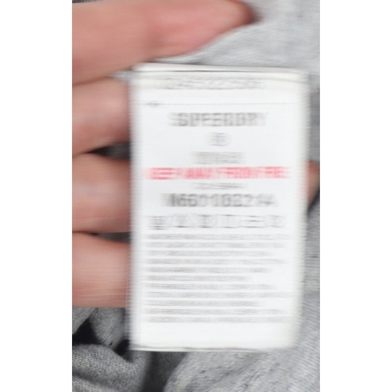 Superdry Men’s Grey L Long Sleeve Athletic Logo Crew Neck T-Shirt