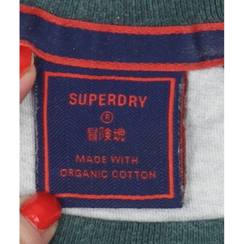 Superdry Men’s Grey Green Long Sleeve Raglan T-Shirt Size L