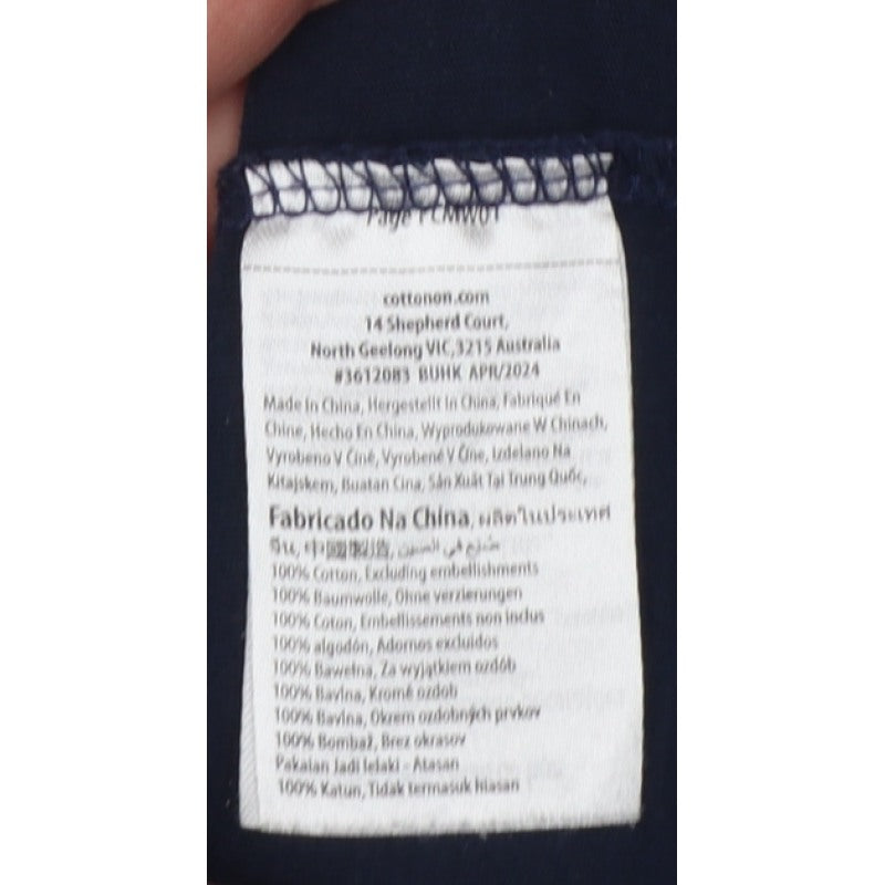 Disney Women Blue L Paris 1996 Mickey Graphic Cotton T-Shirt