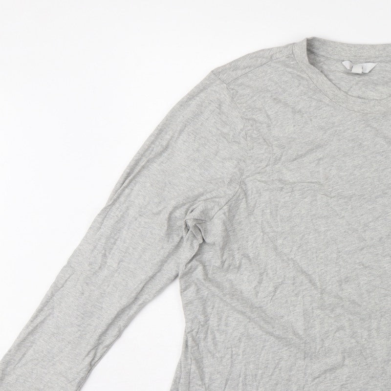 Marks and Spencer Women Grey Size 20 Basic Crew Neck Long Sleeve T-Shirt