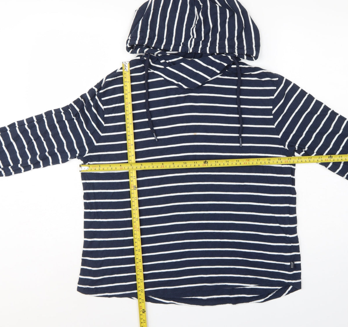 Regatta Women's Blue Striped UK 12 Hooded Cotton Pullover Hoodie
