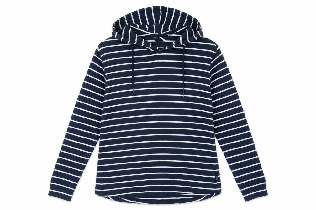 Regatta Women's Blue Striped UK 12 Hooded Cotton Pullover Hoodie