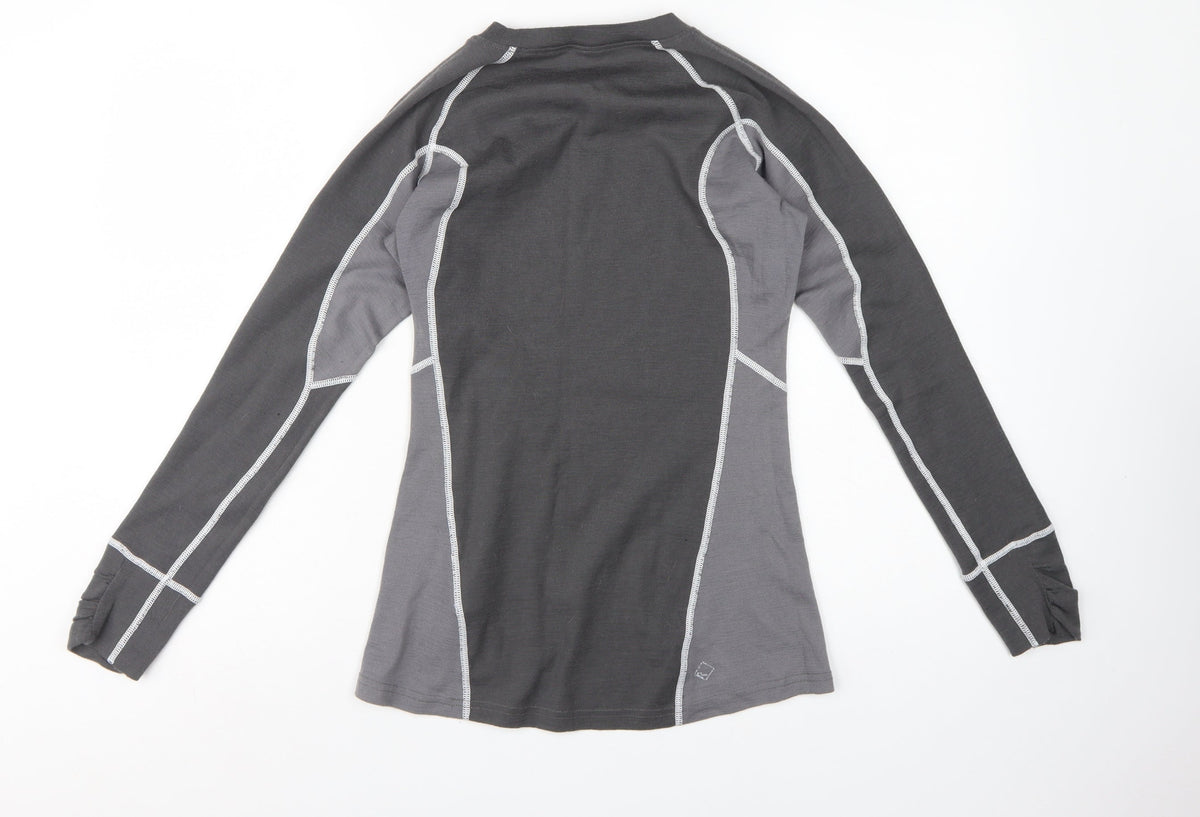 Regatta Women’s Grey UK 12 Basic Thermal Long Sleeve Raglan Activewear Top