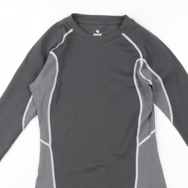 Regatta Women’s Grey UK 12 Basic Thermal Long Sleeve Raglan Activewear Top