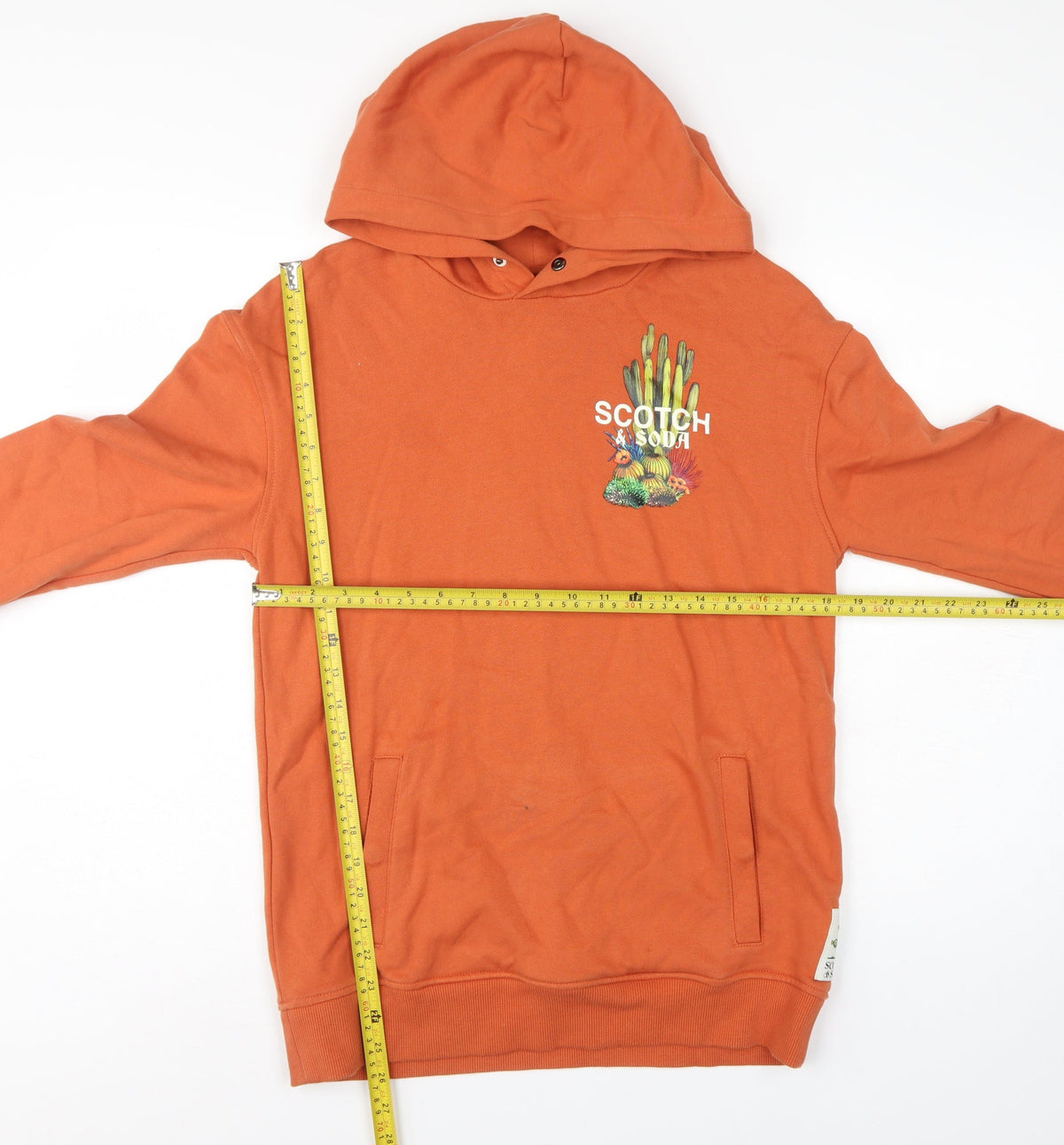 Scotch & Soda Teens Orange Size 16 Pullover Cactus Graphic Hoodie