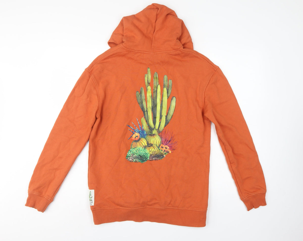 Scotch & Soda Teens Orange Size 16 Pullover Cactus Graphic Hoodie