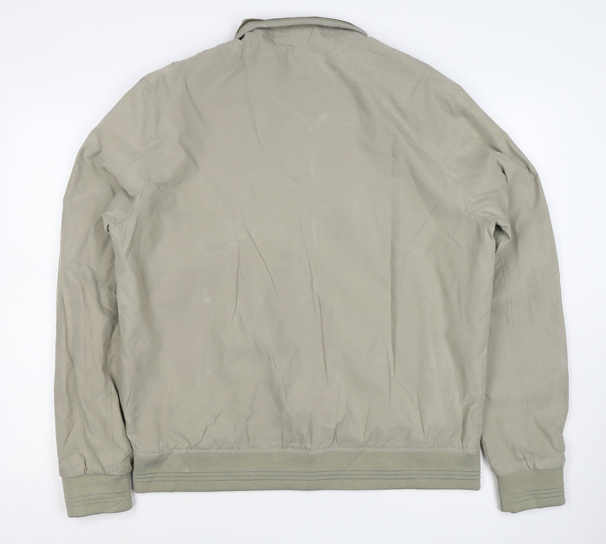 Marks & Spencer Men's Beige XL Bomber Jacket Zip Pockets
