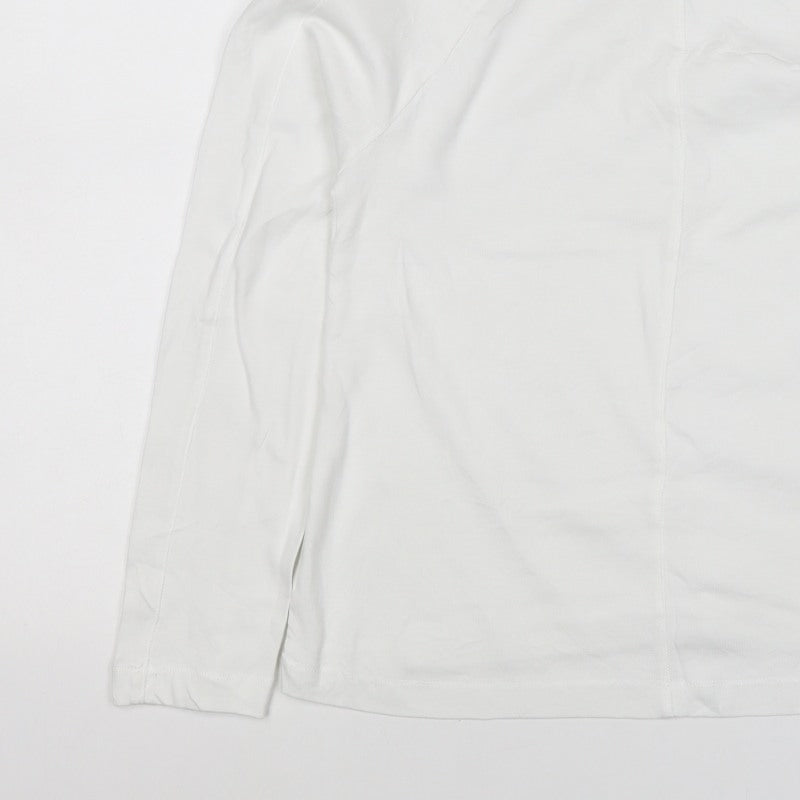 Jaeger Women’s White Size 10 Basic Cotton Raglan Long Sleeve T-Shirt