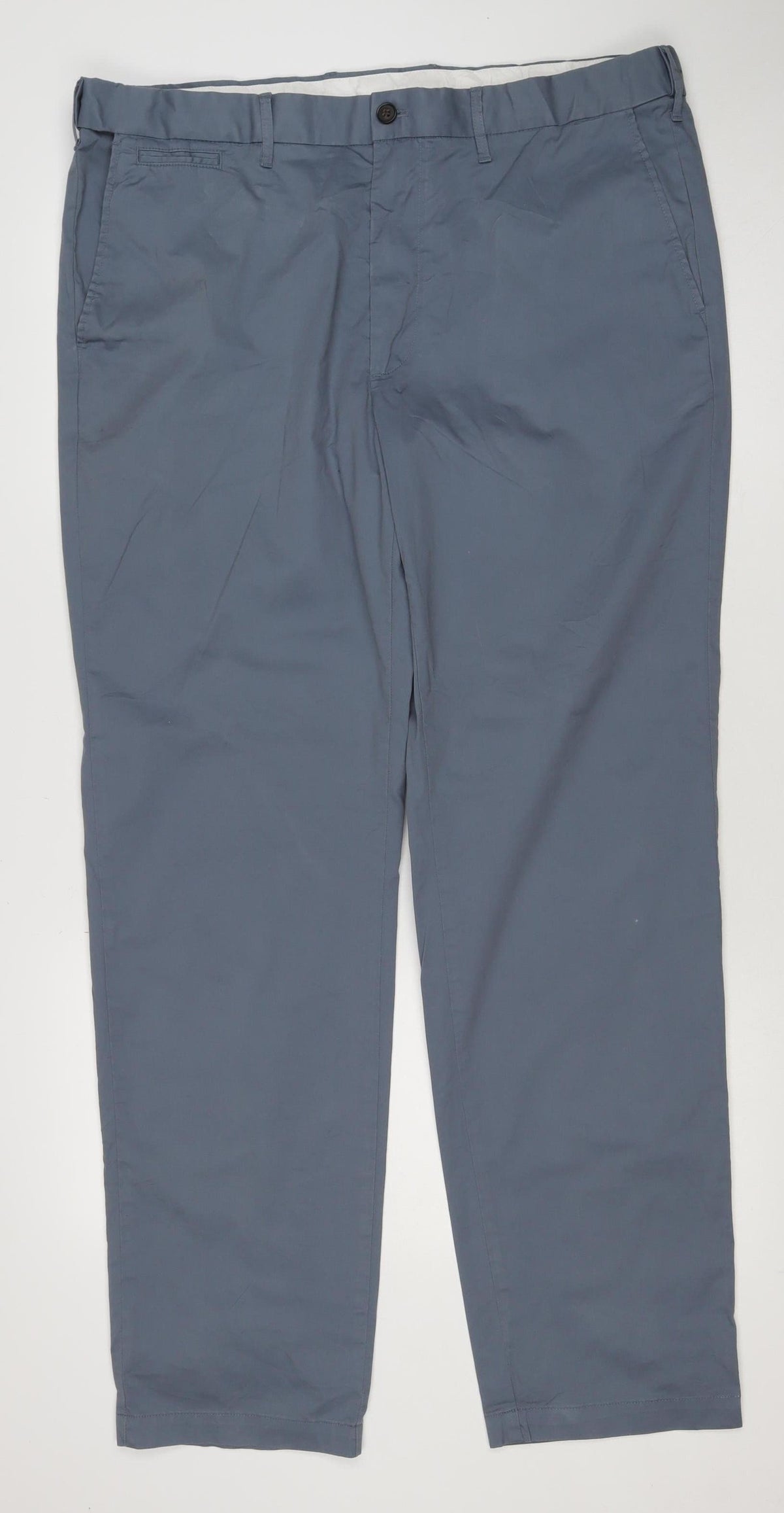 Marks & Spencer Unisex Adults Blue 40 Regular Fit Chino Trousers