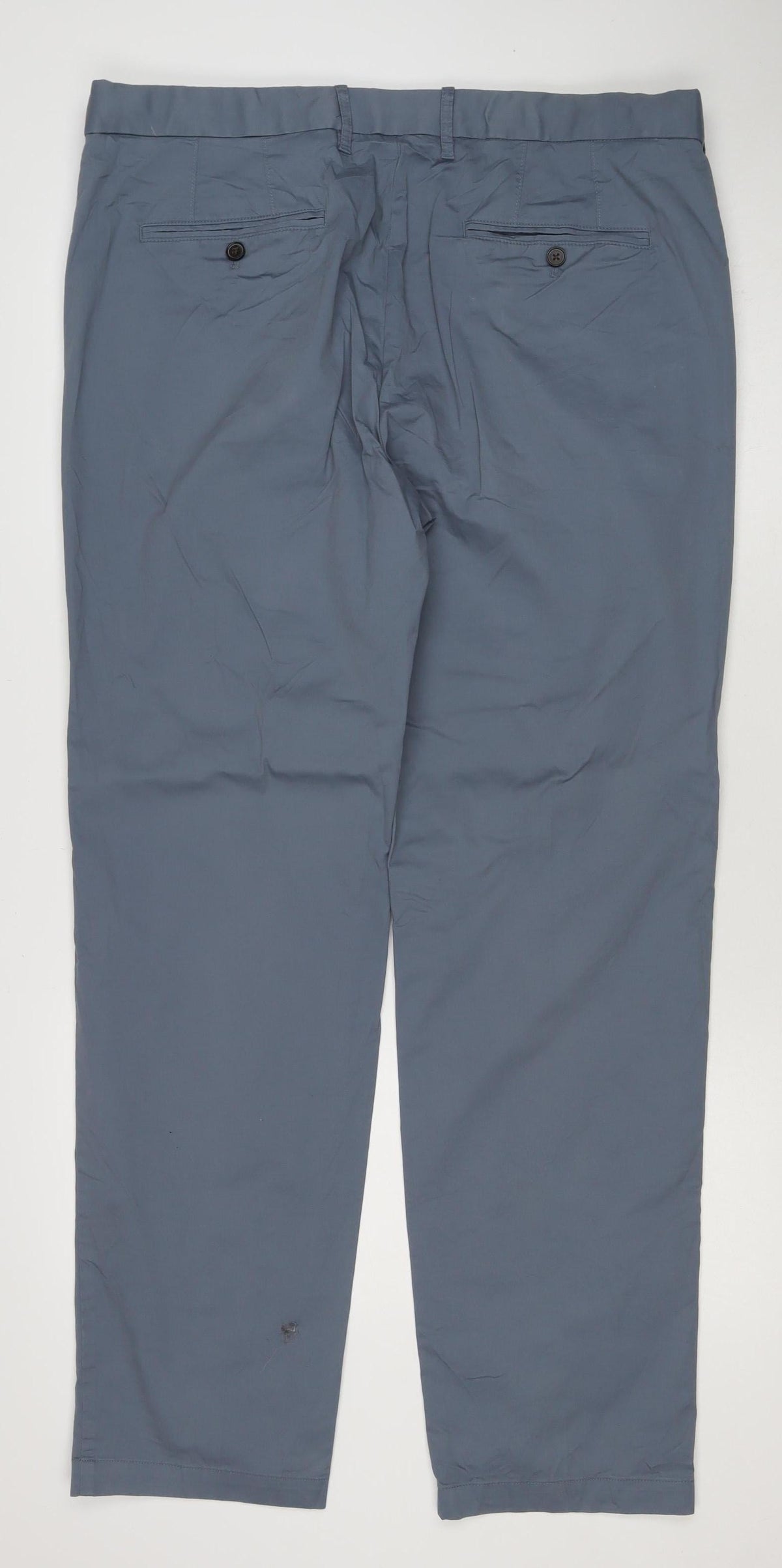 Marks & Spencer Unisex Adults Blue 40 Regular Fit Chino Trousers