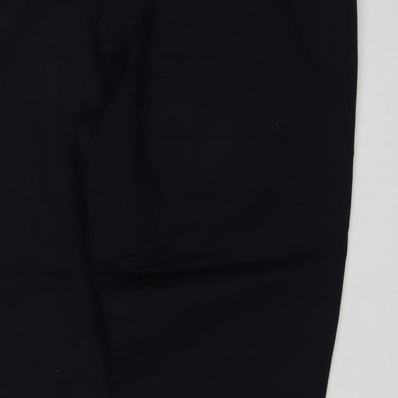 Zara Men Black XL Slim Fit Stretch Trousers Elastic Waist