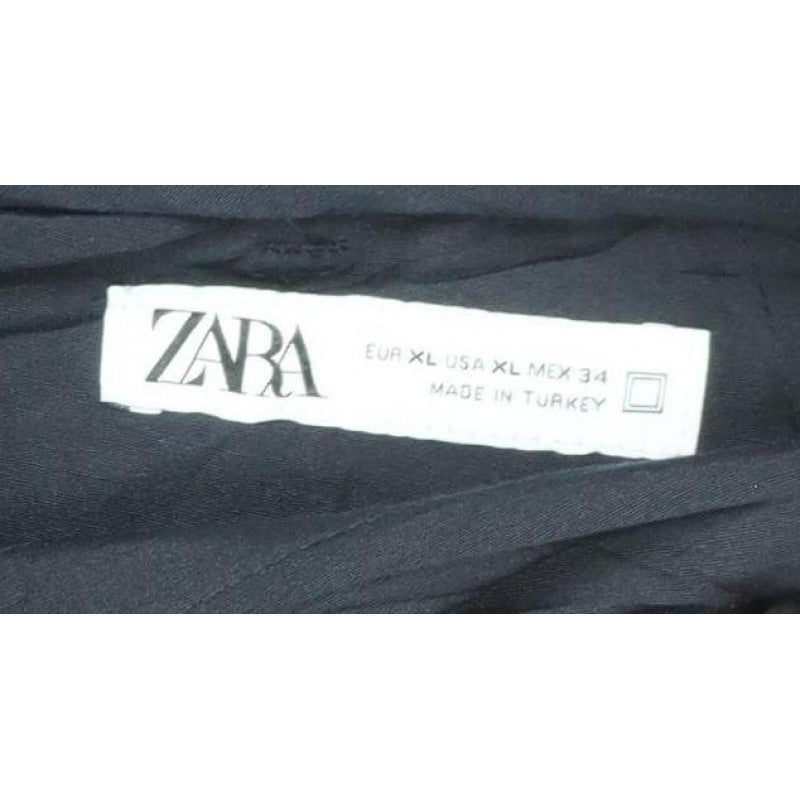 Zara Men Black XL Slim Fit Stretch Trousers Elastic Waist