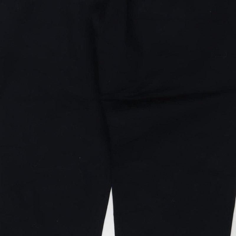 Zara Men Black XL Slim Fit Stretch Trousers Elastic Waist