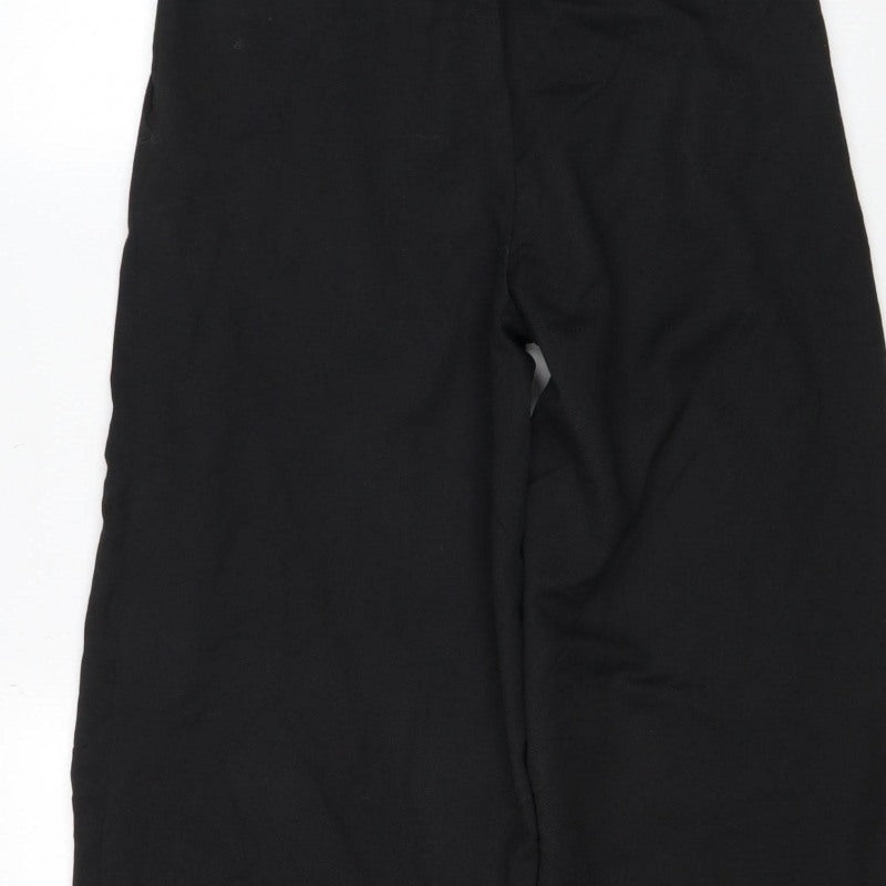 Zara Women Black Silver Leopard Wide Leg Jumpsuit Size S UK 8 NWT