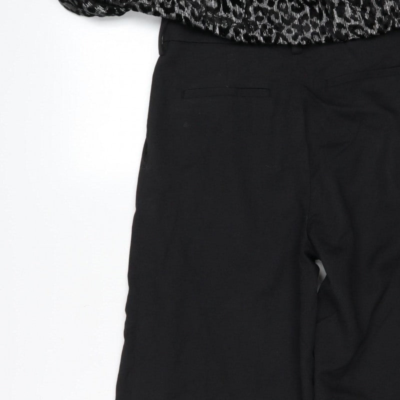 Zara Women Black Silver Leopard Wide Leg Jumpsuit Size S UK 8 NWT