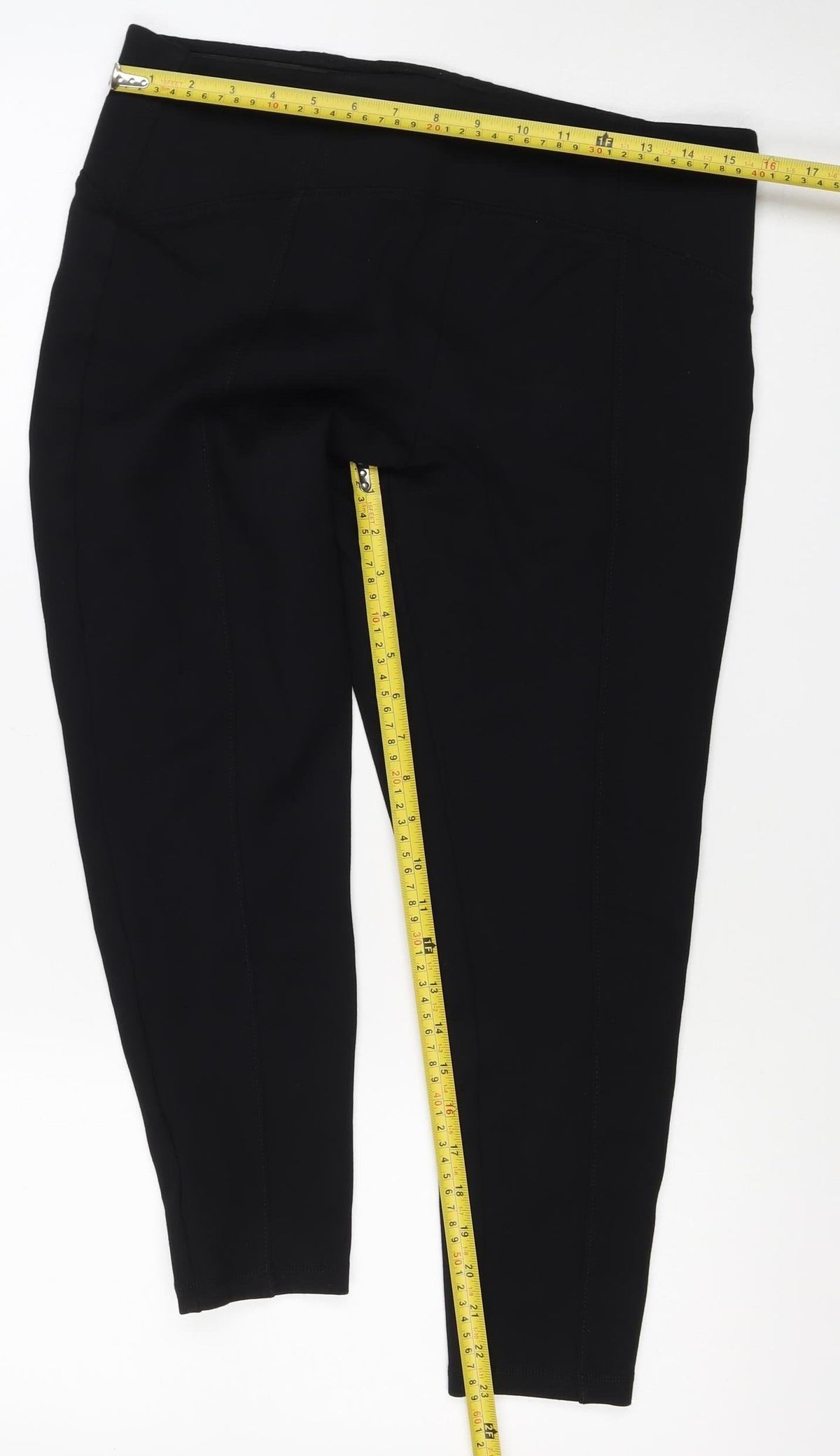 M&S Women's Black Size 16 Short Stretch Skinny Leggings Trousers