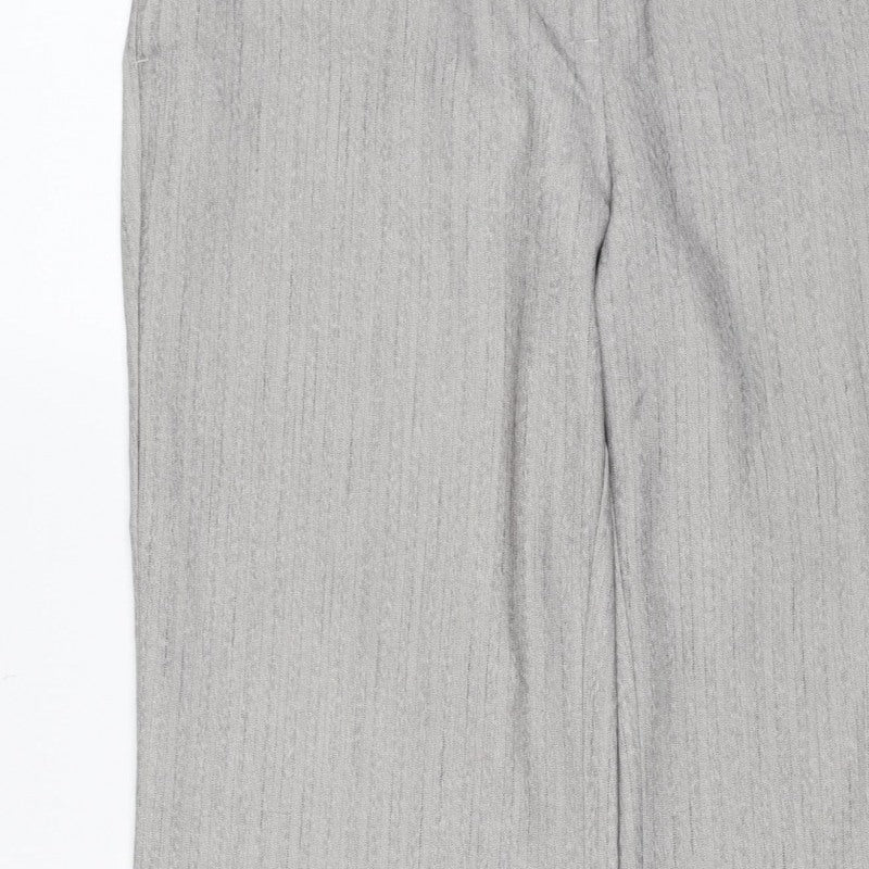 Next Women’s Grey UK 16 Herringbone Wide-Leg Tailored Trousers