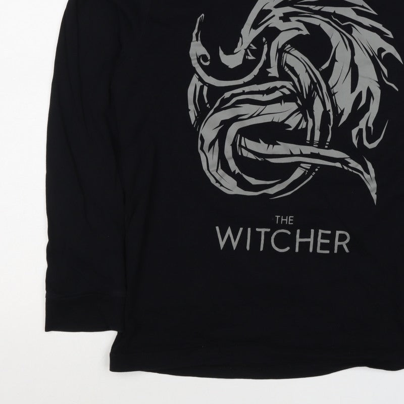 Netflix Mens Black M The Witcher Graphic Long Sleeve T-Shirt