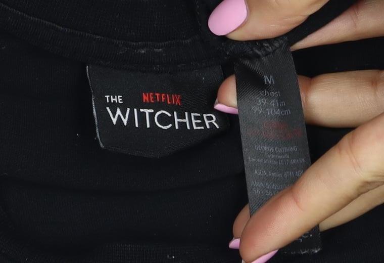Netflix Mens Black M The Witcher Graphic Long Sleeve T-Shirt