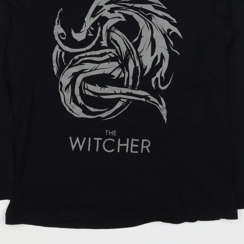 Netflix Mens Black M The Witcher Graphic Long Sleeve T-Shirt